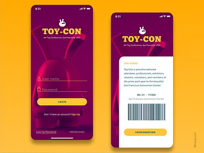 ToyCon Mobile 3d character design mobile mobile ui ui ux webdesign