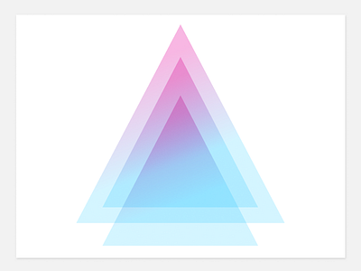 Just playing about.. blue fade geometric logo pink. layer playing around triangle