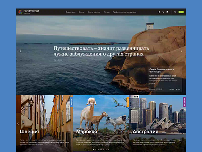 Protourism website Redesign 2.0 animation animation after effects main page tourism ui ui design user interface ux design web