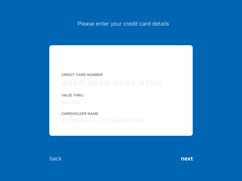 Daily UI challenge #002 | Credit Card Checkout