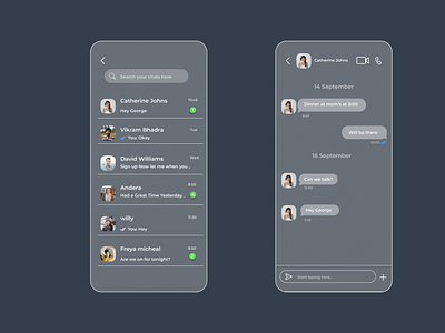 Chat App Glassmorphism UI #DailyUI #013