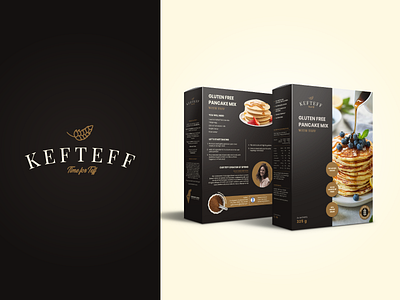Kefteff Logo Branding + Packaging branding design logo packaging pancake teff wheat