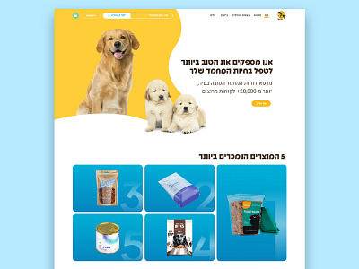 Dog shop website (Hebrew) dog shop hebrew pets web design website