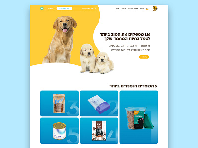 Dog shop website (Hebrew)
