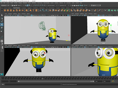 Minnion 3d animation graphic design maya 3dsmx motion graphics