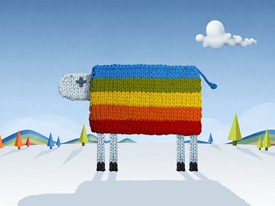 Good night rainbow childrensbook colors fairytale fresh illustration rainbow sheep surreal vector