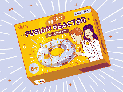 My frist fusion reactor cartoon childrensbook colors future illustration science