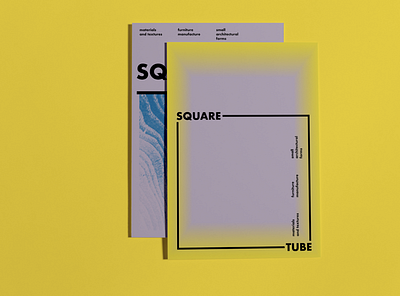 SQUARETUBE – BRAND IDENTITY DESIGN & LOGO brand branding color design geometry graphic design identity lettering lilac logo paper print square texture type typography yellow