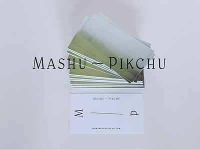 MASHU-PIKCHU – LOGO & IDENTITY brand branding business card design graphic design identity lettering logo paper print texture type