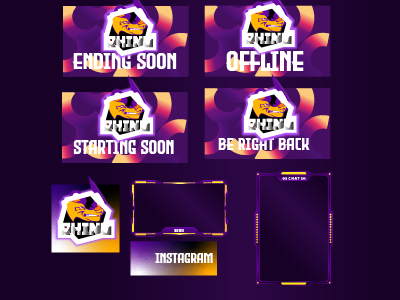 twitch overlay branding design gaming logo graphic design twitch overlay vector