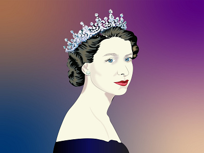 Portrait Design design graphic design illustration portraitdesign queen elizabeth vector