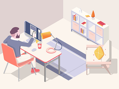 office isometric (team work)