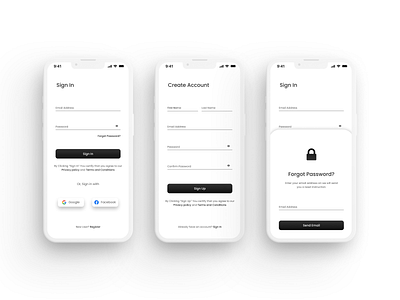 Sign In / Sign Up design ui