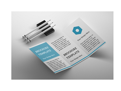 Stationery mockup with triple sided opened flyer booklet. 3d branding brochure business communication corporate identity correspondence design documents identity leaflet mockup office stationery