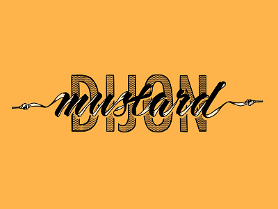 Mustard custom lettering design illustration logo mustard pattern shoelace