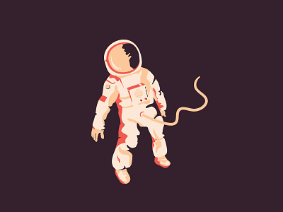 Space Drifter astronaut design explorer illustration man space suit