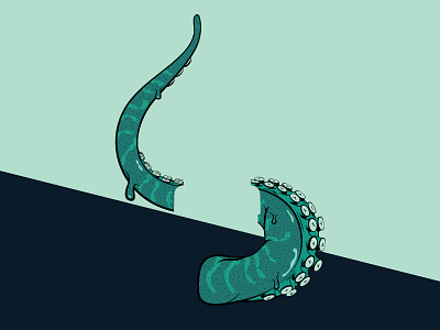 Kraken Gumball Machine (negative) creature green illustration kraken octopus sea