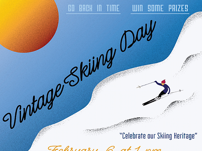 Vintage Ski Day Poster poster ski skiing vintage vintage ski