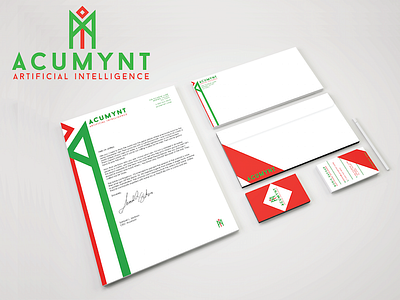 Acumynt: Artificial Intelligence acumynt artificial intelligence company graphic design identity logo stationary