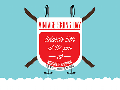Vintage Ski Day Poster marquette marquette mountain ski ski badge skiing vintage vintage badge vintage ski vintage skiing