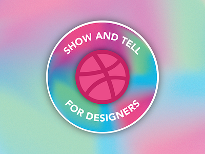 Dribbble Sticker Playoff design dribbble gradient illustrator photoshop playoff sticker stickermule
