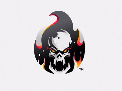 Fireskull logo design branding bussines design esports fire gaming graphic design illustration logo mascot sale skull vector