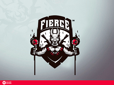 Fierce Gaming logo branding design esports gaming illustration illustrator llama logo mascot photoshop skull witcher