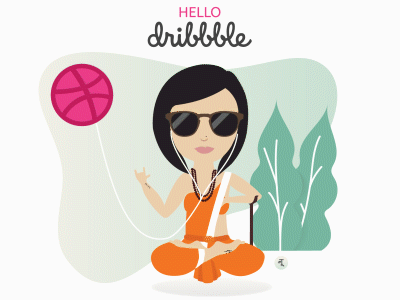 Dribbble Shot- Karma! after affects dribbble debut illustation karma me self branding swag