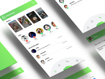 Whatsapp Status Page Redesign chat app minimal app design mobile app design user experience ux user interface visual design whatsapp