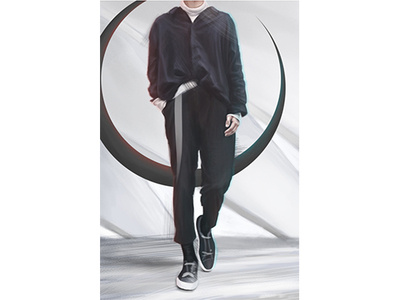 f a s h i o n art boy cg clothing design digital draw fashion glitch illustration man moon