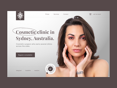 Landing page for a cosmetic clinic in Sydney branding clean design clinic clinic website cosmetic clinic cosmetic sirgery design first first skreen health landing page medical platform online shop teeth ui ui resourcees 2022 uiux ux