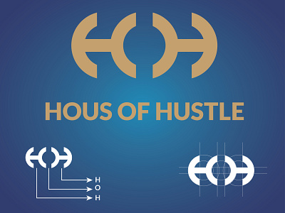 House Of Hustle design golden ratio graphic design home logo house logo illustration logo simple logo typography unique logo vector