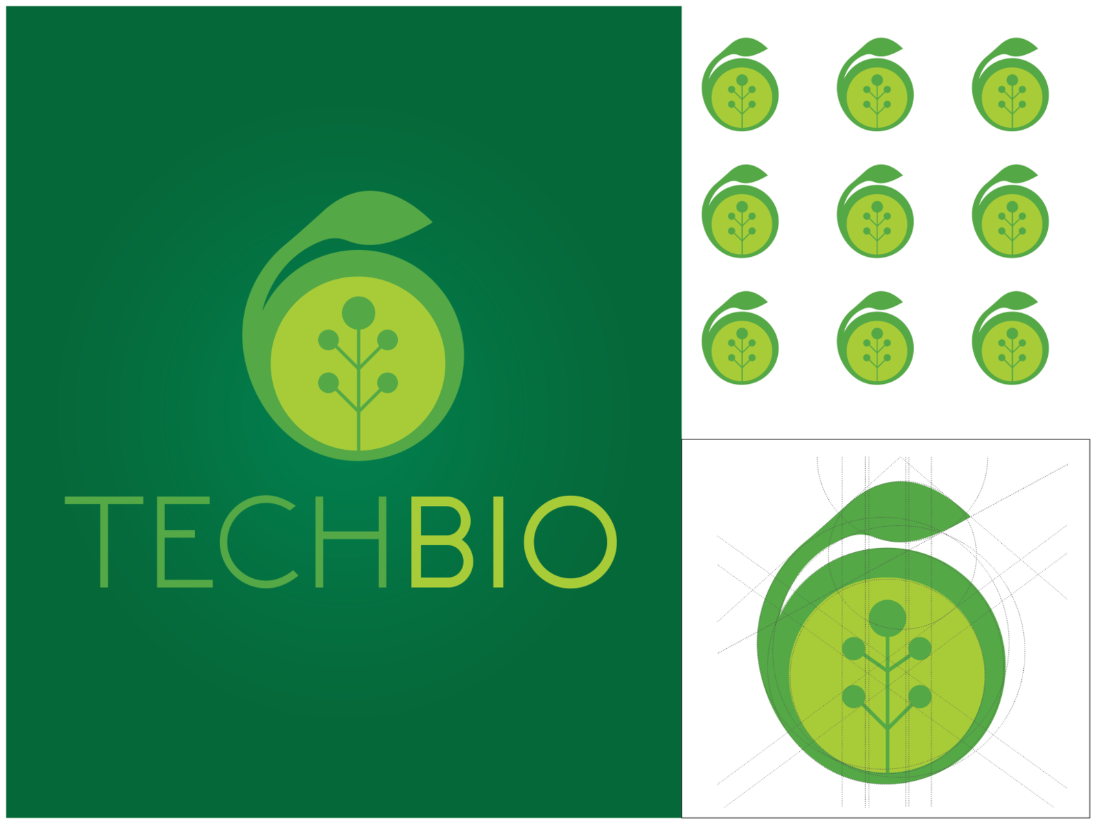 Bio logo design with leaf Royalty Free Vector Image