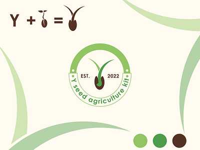 Y seed agriculture kit. Agriculture Logo