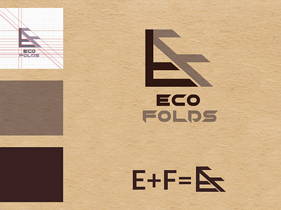 Eco Folder logo (E+F) letter e letter logo eco folder logo f letter logo letter logo logo logo design pakaging logo
