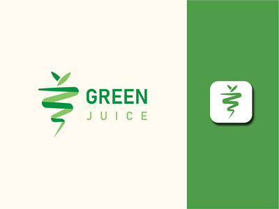 Green Juice Logo app icon app logo flat logo graphic design green juice green logo line logo logo minimalist logo modern logo