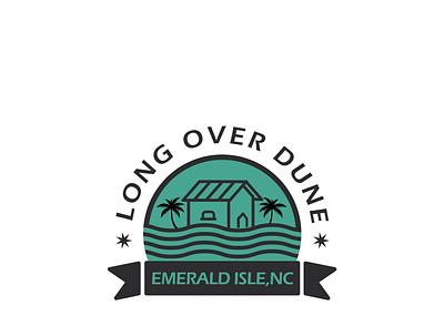 long over dune logo beach logo graphic design logo