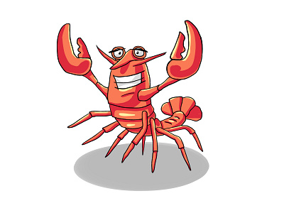 the Lobster )) cartoon cartoon character design flat flat design illustration illustrations illustrator lobster poster vector