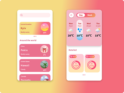 Weather app daily daily ui weather