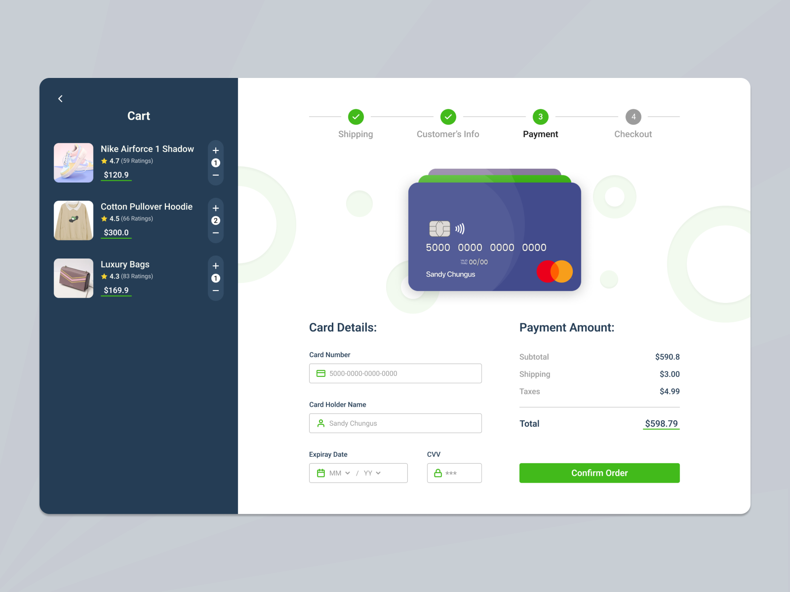  dailyui 002 Credit Card Checkout Form By Aqsa Arif On Dribbble