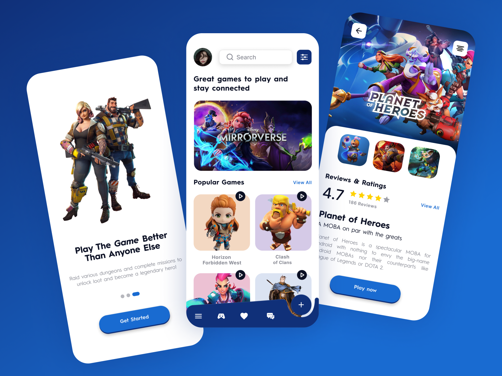 Game Play App UI by Aqsa Arif on Dribbble