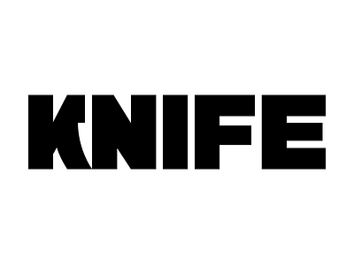 KNIFE branding kn knife logo logotype negative space