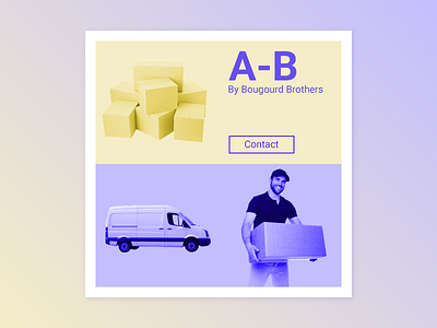 A-B branding delivery duotone mock up removals