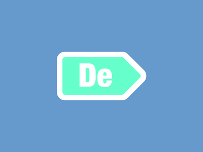 De-Sign badge brand de design directions logo pin sign sticker street