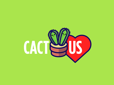 Cact.us cactus card design illustration logo print us website