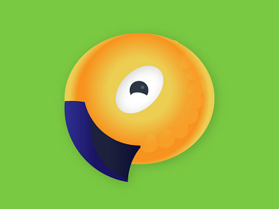 Parrot branding chat geometric icon illustration logo parrot