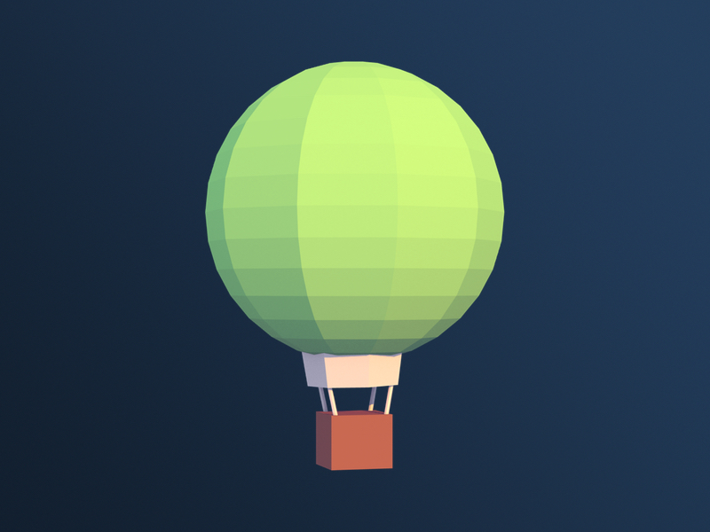 Verrassend genoeg Keelholte per ongeluk Low Poly Hot Air Balloon by Christian Engvall on Dribbble