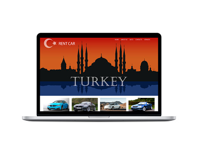 Car rental home page design branding decoration motion graphics