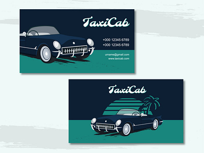 Business card design for taxi service business card design logo