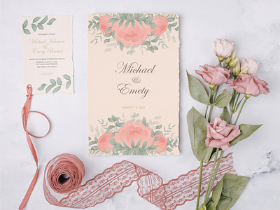 Rustic wedding invitation